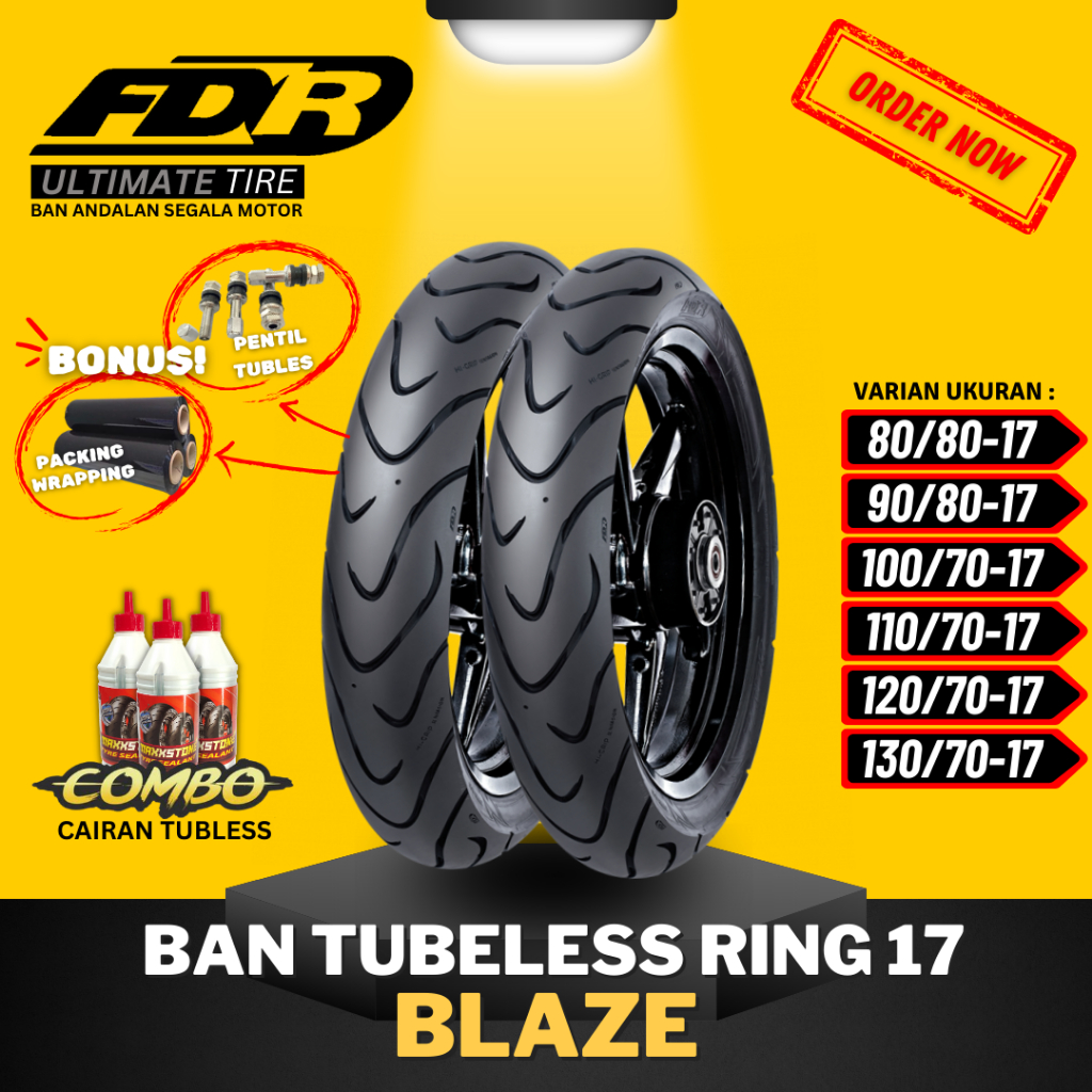 [READY COD] BAN FDR BLAZE RING 17 / ( 80/80-17 / 90/80-17 / 100/70-17 / 110/70-17 / 120/70-17 / 130/