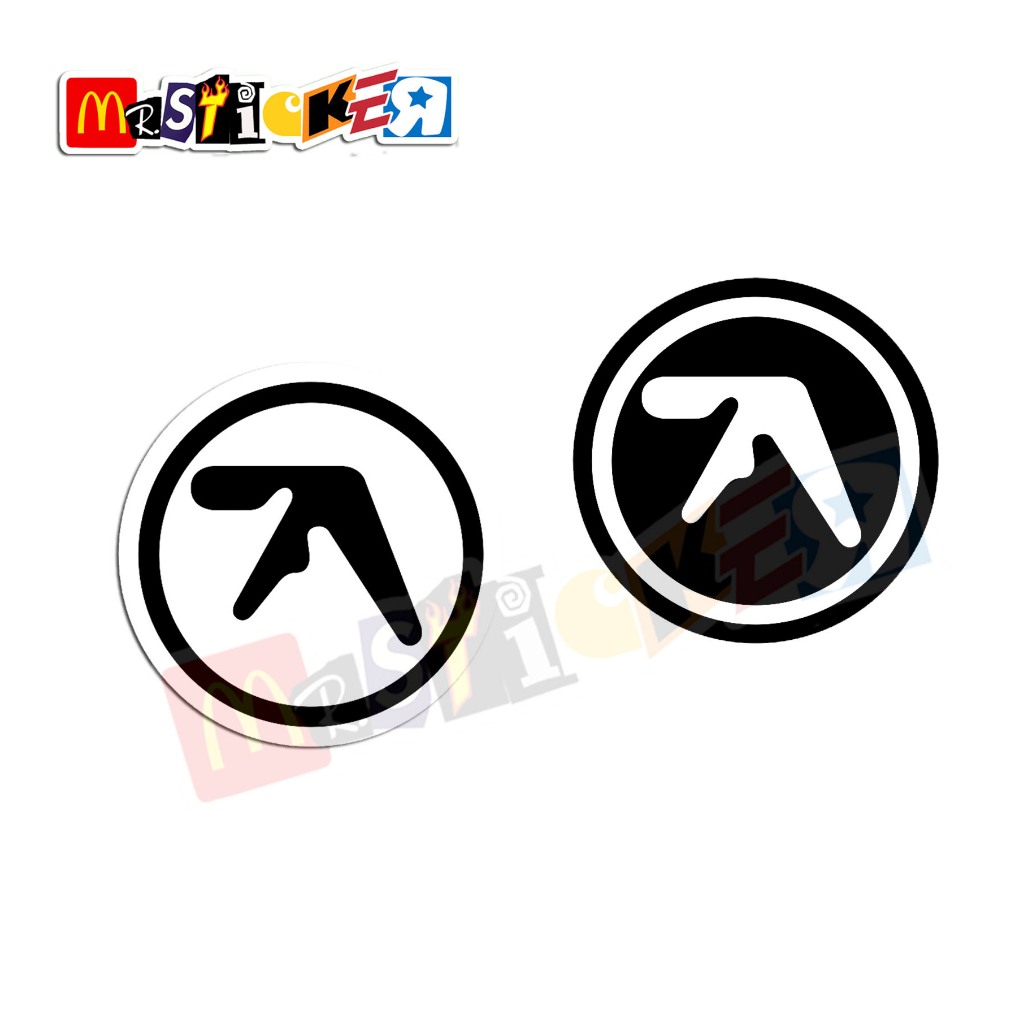 

sticker band Aphex Twin rounded logo stiker DJ EDM