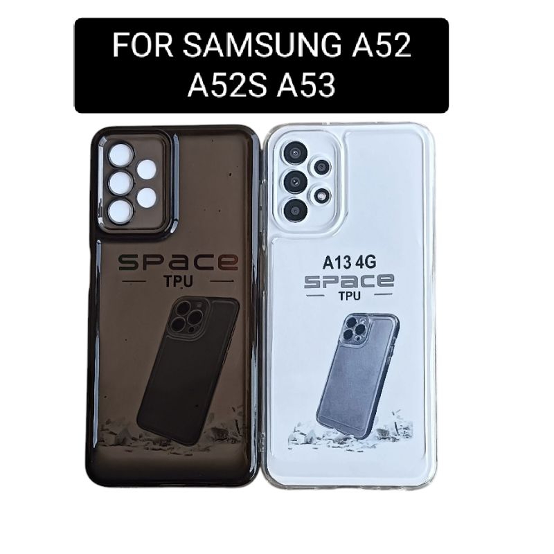 CASE CLEAR AIR BAG SAMSUNG A52 A52S A53. SILIKON CASING BENING TRANSPARAN HITAM PUTIH PRESISI BAGUS.