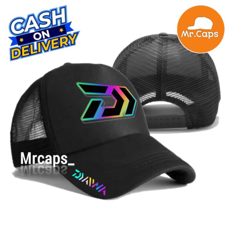 Daiwa | Topi Trucker Mancing | Topi Jaring Outdoor | Topi Jala Baseball Fishing