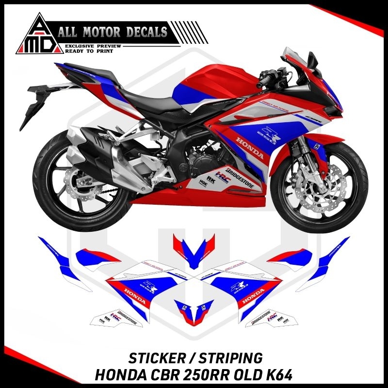 Sticker Honda Cbr 250Rr Old Grafis Rr / Striping CBR250RR K64 / Stiker Decal Custom Cbr 250 rr Lama 