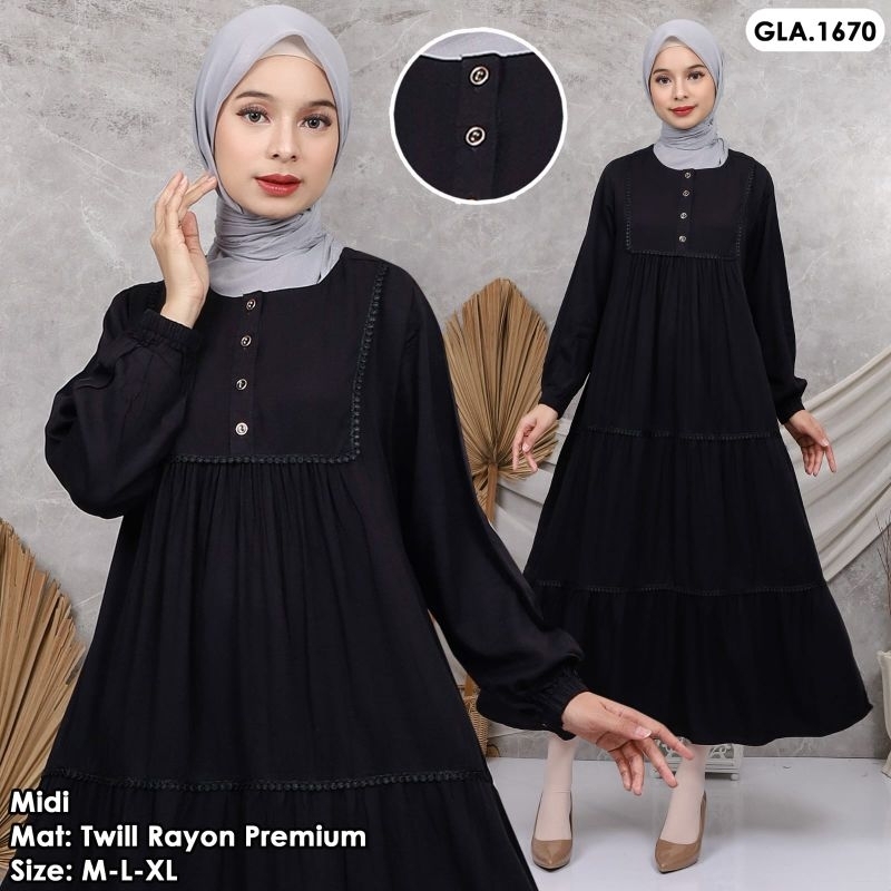 Celine midi dressUkuran m-L-xl
Tampa hijab