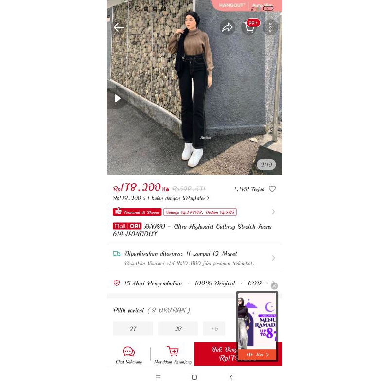 PL Cutbry Jiniso size 28