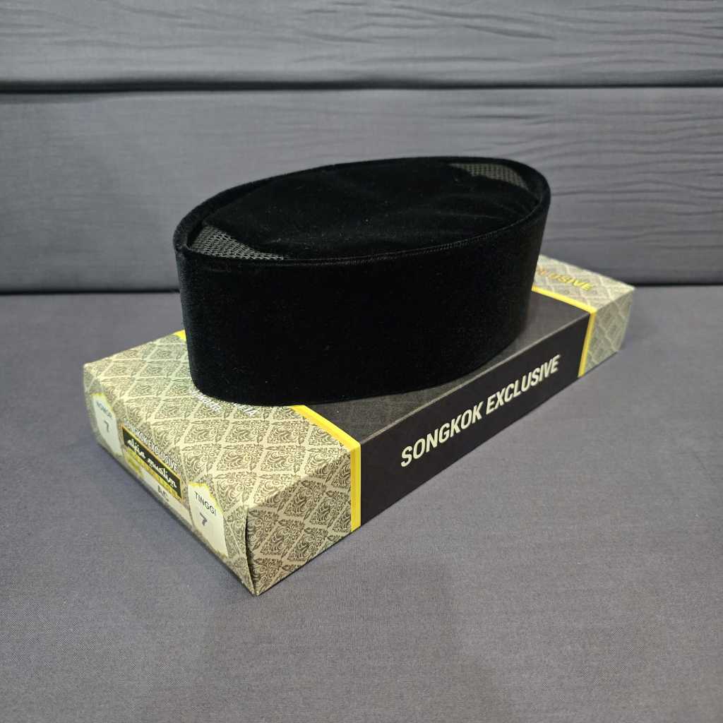 Songkok Hitam Tinggi 7cm Songkok Nasional Peci Hitam Alfia Songko Hitam Pendek Peci Hitam Pendek