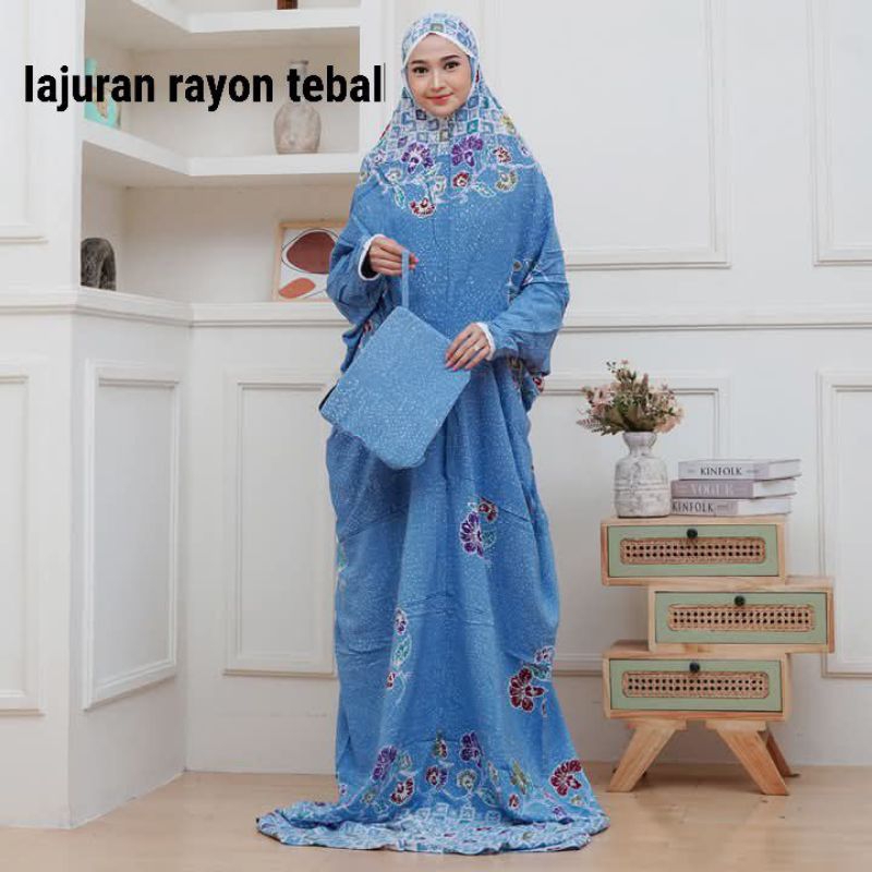 MUKENA LAJUR BATIK | MUKENA TERUSAN DEWASA