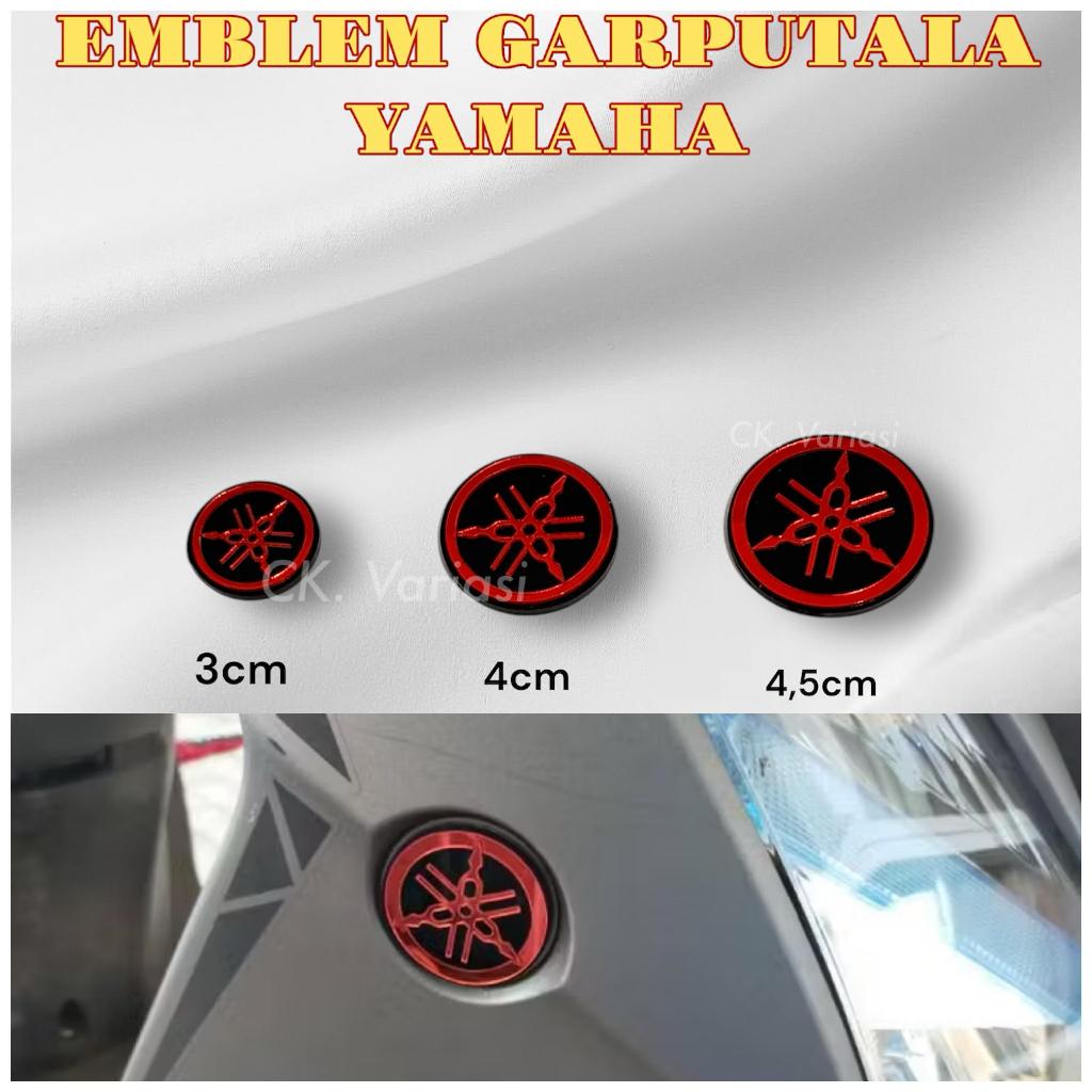 EMBLEM GARPUTALA MIO NMAX 3CM 4CM 4.5CM EMBLEM YAMAHA LOGO YAMAHA EMBLEM GARPUTALA WARNA TIMBUL LOGO