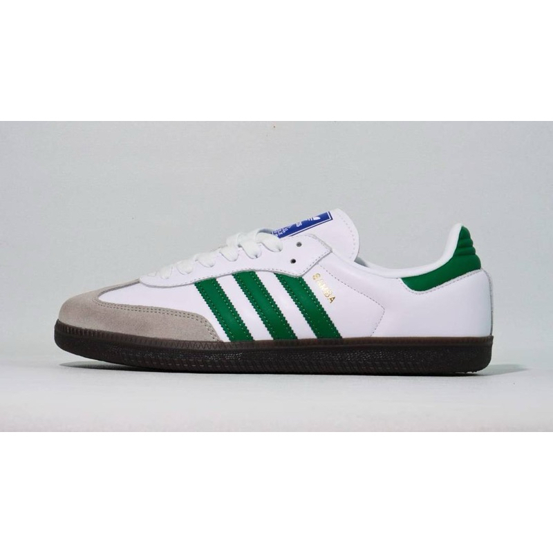 Sepatu Adidas Samba OG White Green Authentic