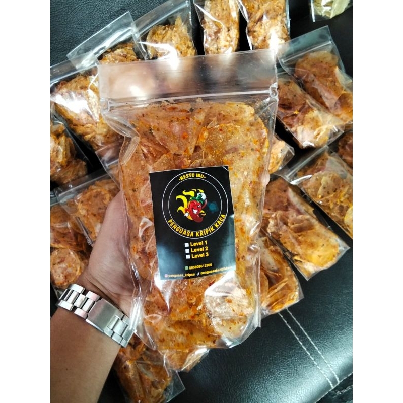 

Kripik Kaca Daun Jeruk Pedas Gurih Bumbu Melimpah 250Gram