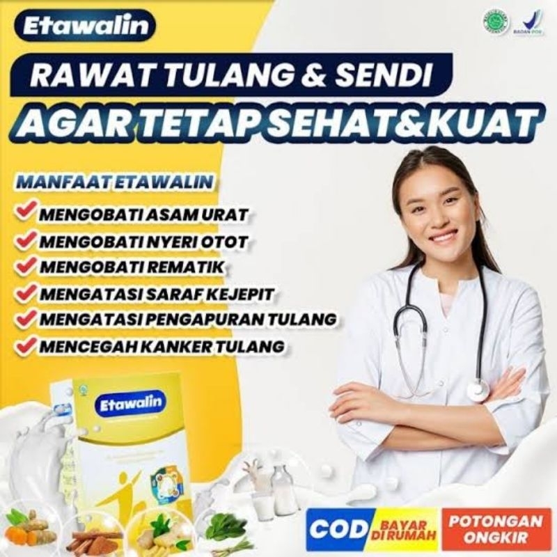 

Etawalin Susu Etawa Original Atasi Nyeri Sendi Dan Asam Urat Herbal BPOM