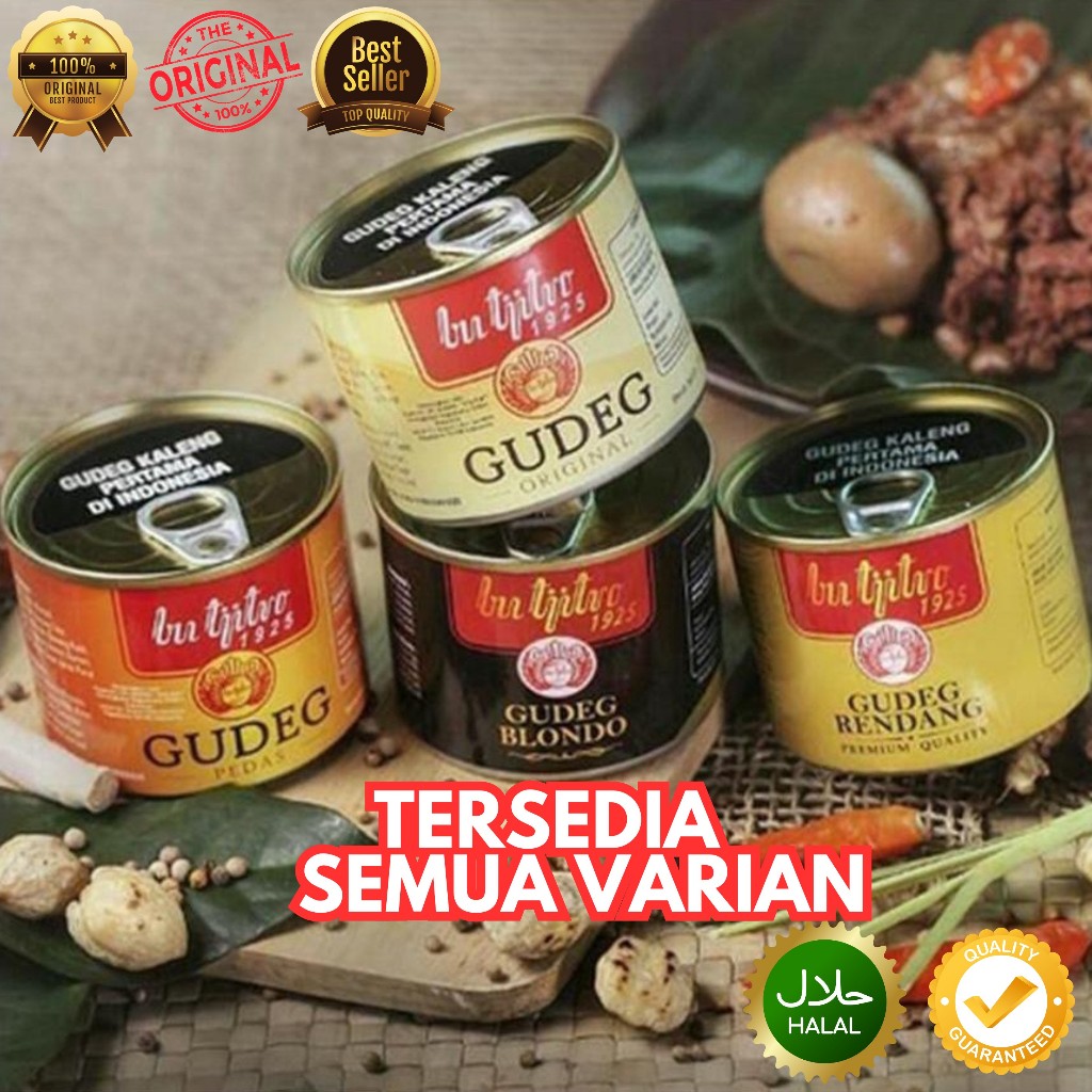

PAKET HEMAT GUDEG BU TJITRO 1925, GUDEG KALENG JOGJA GUDEG KOMPLIT ORIGINAL RENDANG BLONDO PEDAS