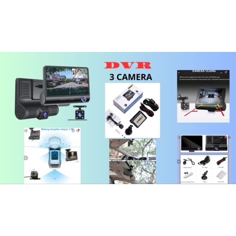 DVR Mobil 3kamera, Kualitas Bagus