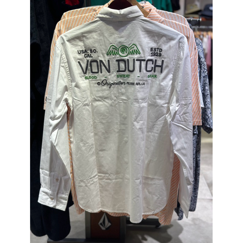 VONDUTCH workshirt baju kemeja lengan panjang putih bordir NEW ORIGINAL 100%