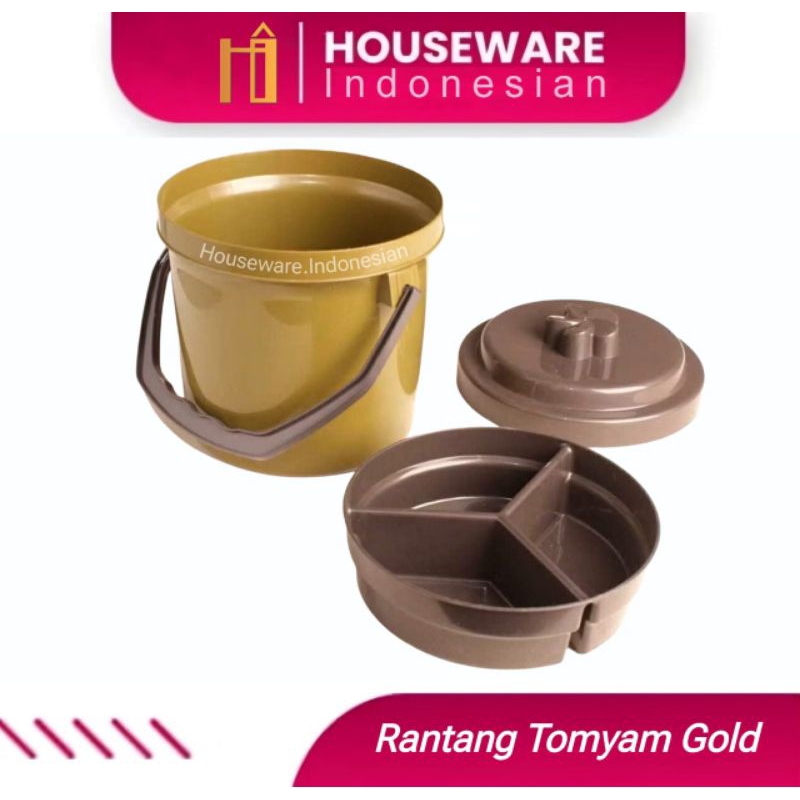 Rantang Tomyam Bulat Sekat / Rantang Plastik Kuah Sup / Tempat Bekal Makan Samyang