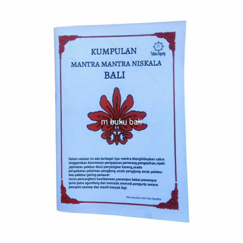 Buku  Kumpulan Mantra Mantra Niskala Bali Hindu