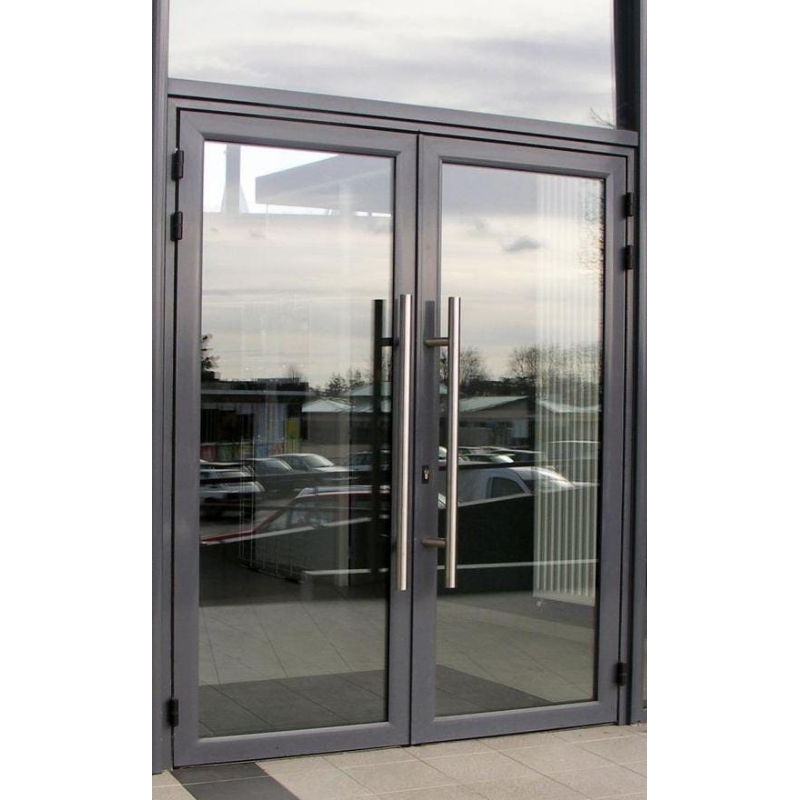Pintu swing aluminium 2 daun warna black