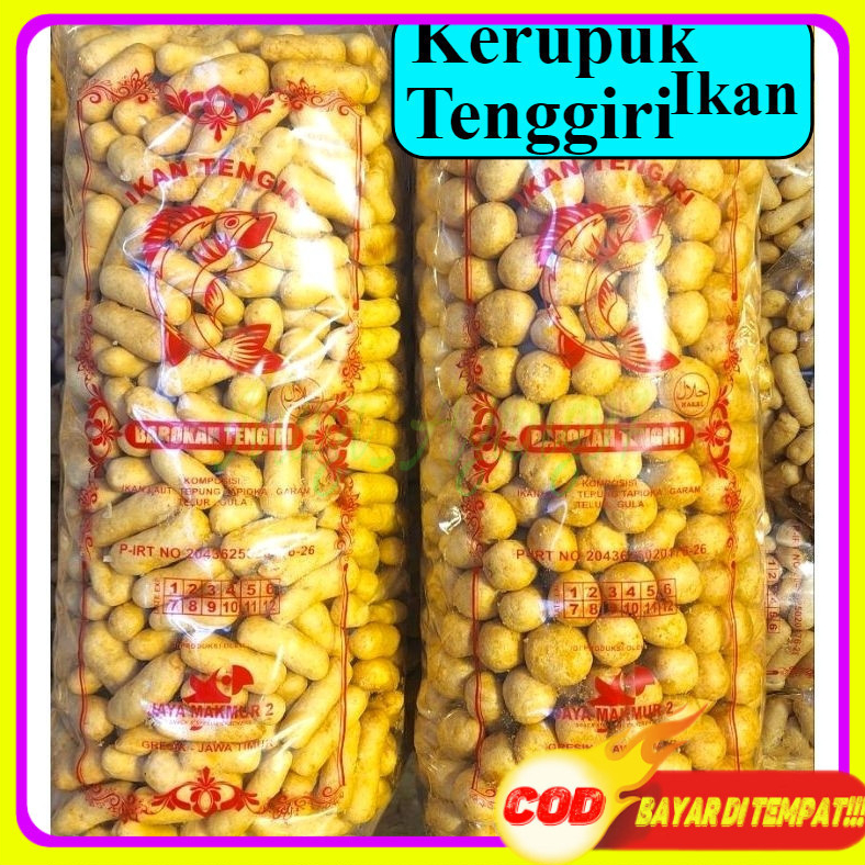 

1kg kerupuk ikan tengiri premium amplang tengiri khas jawa timur