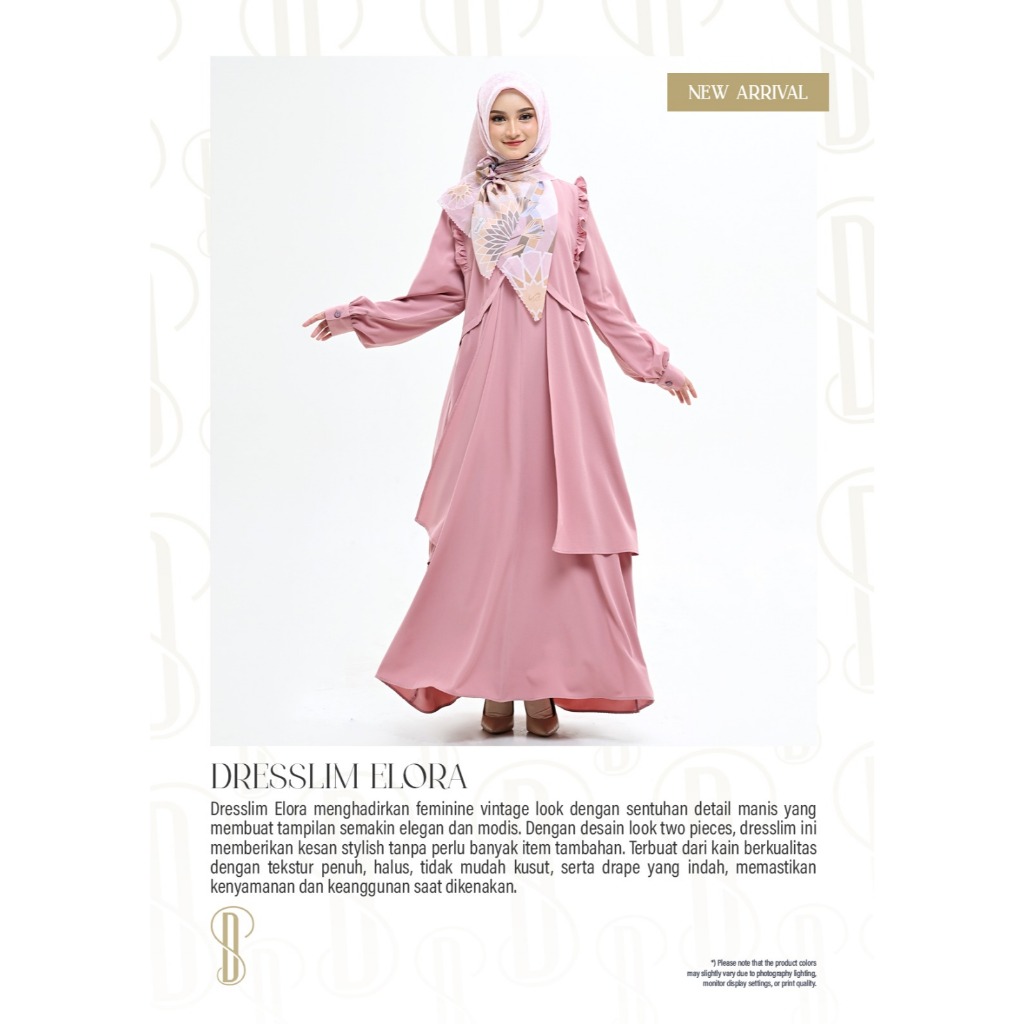 Dresslim Elora | Gamis Elora | Dress Rabbani | Gamis Dewasa | Gamis Rabbani | Gamis Dewasa [Ori rabb