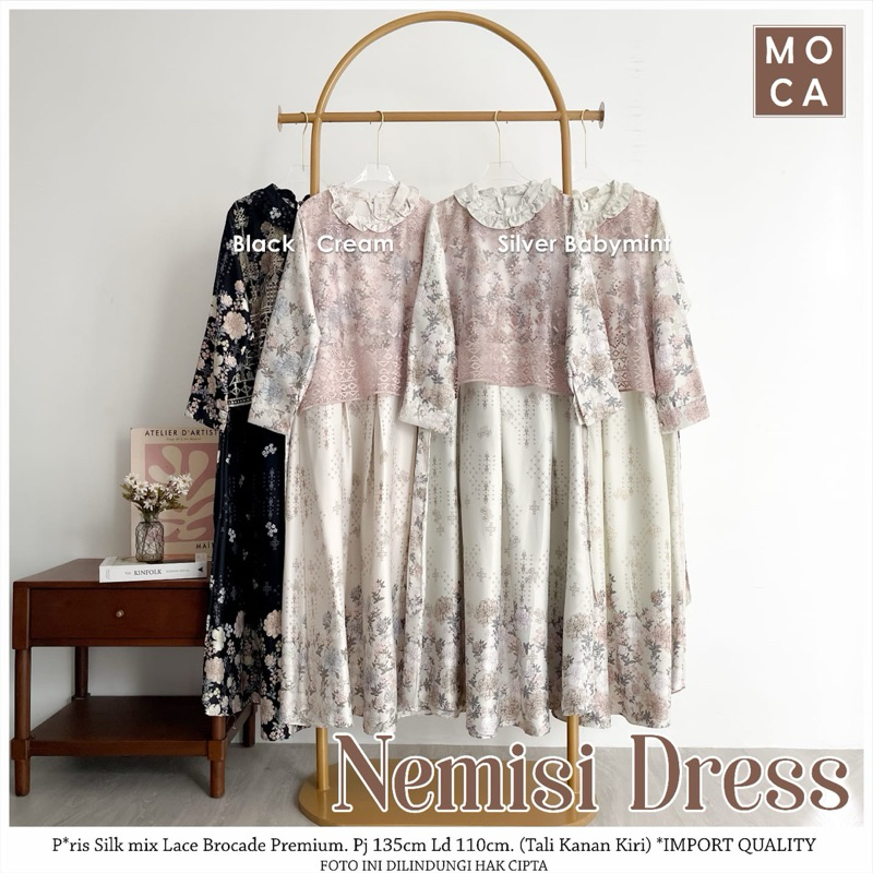 dress lengan panjang nemisi dress by moca LD 110