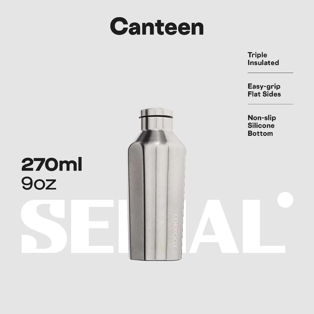 CORKCICLE Canteen 9oz - Steel