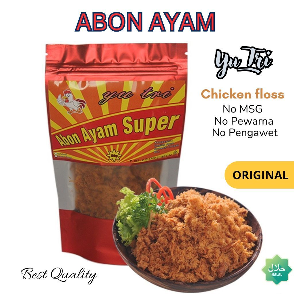 

ABON AYAM 50 GRAM MANIS GURIH FRESH HIGIENIS ASLI CHICKEN FLOSS PREMIUM SNACK LAUK HALAL YUTRI