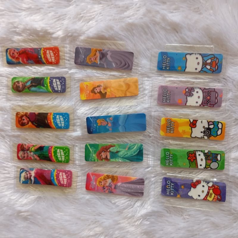 

sticky note karakter hello kitty, doraemon, frozen, princess, unicorn