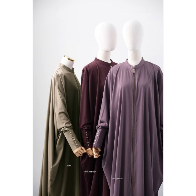 essence gamis abaya Malikah bahan qudsia anti uv gamis adem cocok untuk haji dan umroh