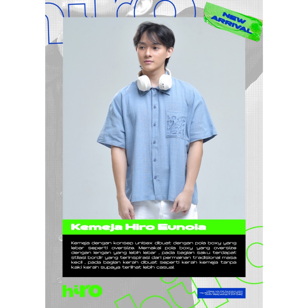 Kemeja Koko Lengan Pendek Kemko Hiro Eunoia | Kemeja Lengan Pendek | Koko Lengan Pendek | Koko Rabba