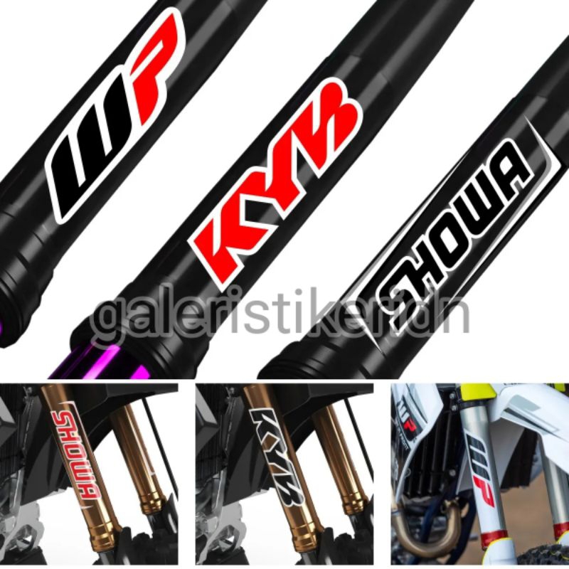 STIKER SHOCK DEPAN STIKER MOTOR  SUSPENSION KYB WP SHOWA