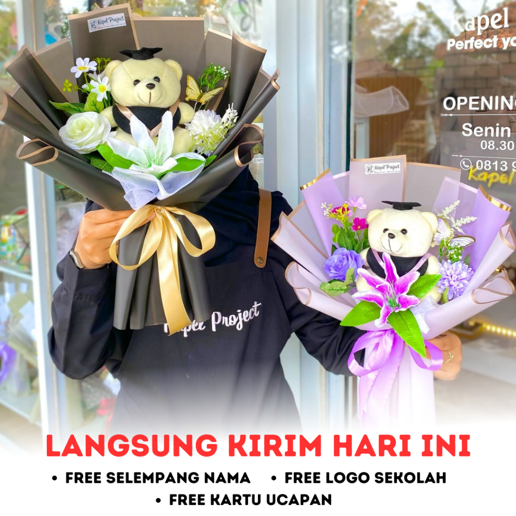 Buket Boneka Wisuda | kado hadiah Graduation | Sidang Skripsi | Perpisahan Kelulusan Cewek Cowok SD 