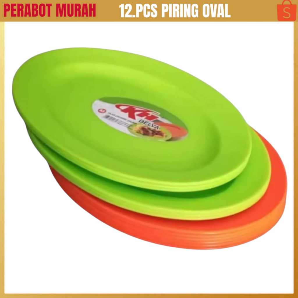[ 1.lusin ] piring oval belva plastik merk kh