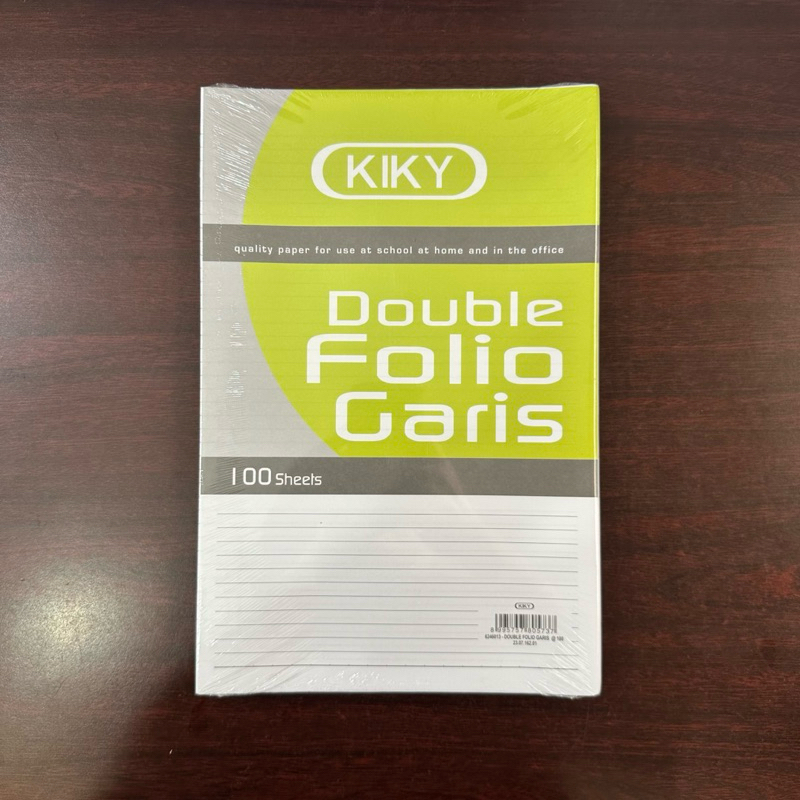 

Kertas Double Folio Bergaris 100 lembar KIKY