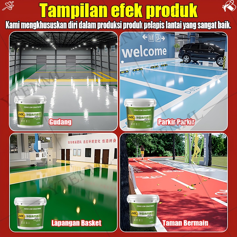 Garansi 100 tahuncat lantai epoxy lantai semen cat lantai semen epoxy floor coating cat kolam cat