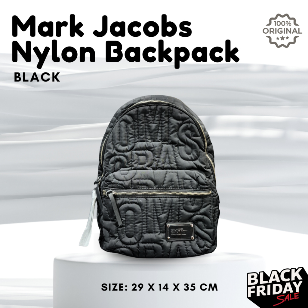 Marc Jacobs Nylon Quilted Backpack Black