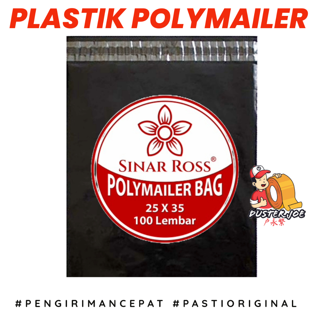 

Polymailer 25x35 Sinar Ross isi 100 Plastik Packing HITAM PER 1 IKAT