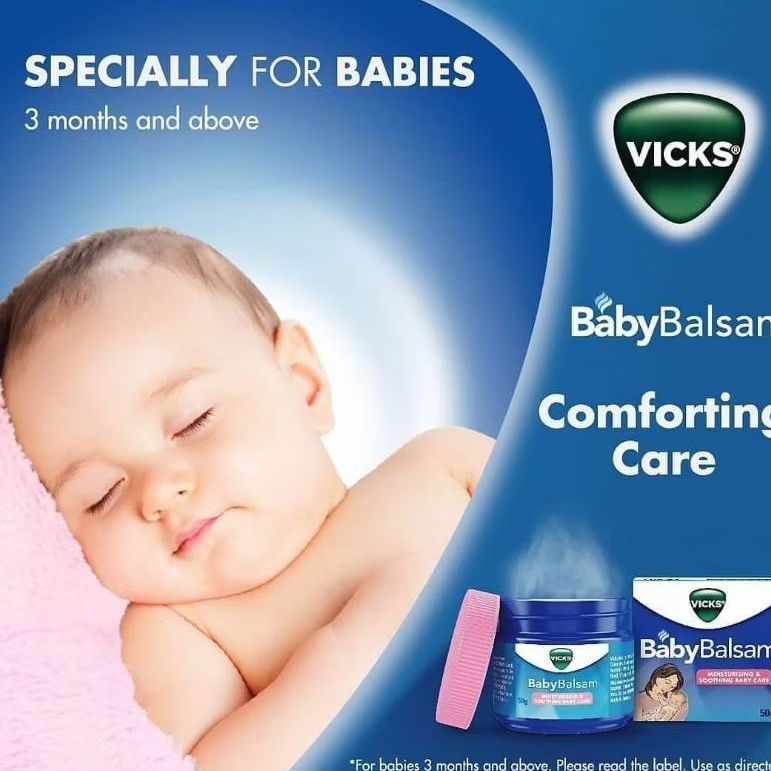 VICKS BABY BALM - Vicks Baby Balsam menghangatkan meredakan pilek/kembung/melembabkan
