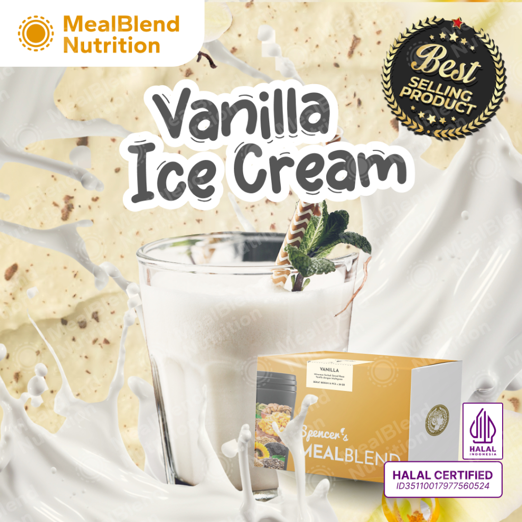 

Spencer's MealBlend - Vanilla Ice Cream | Multigrain Slimming Drink | Pengganti Makanan - 1 Sachet