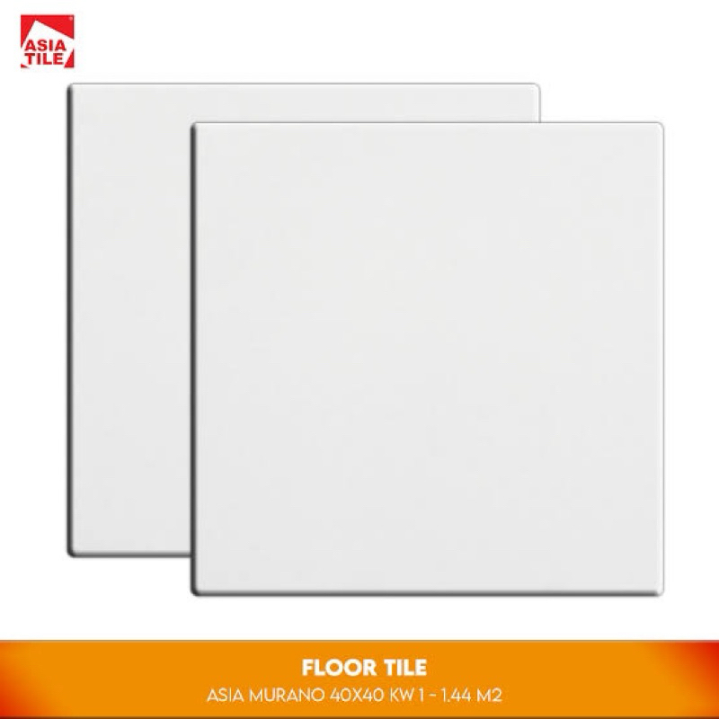 Keramik Lantai Asia Tile Murano Putih Polos 30x30 40x40 White