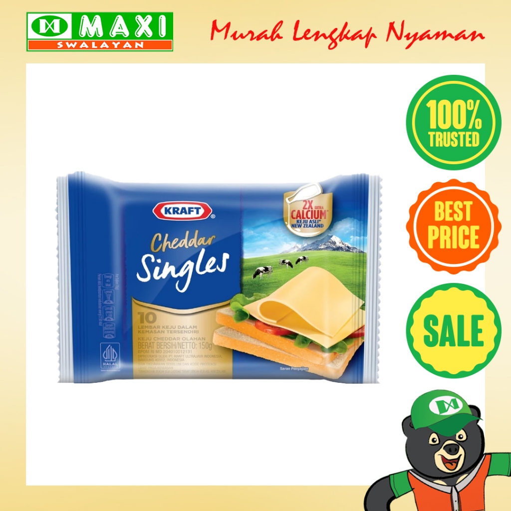 

Kraft Keju Cheddar Singles Isi 10 250gr