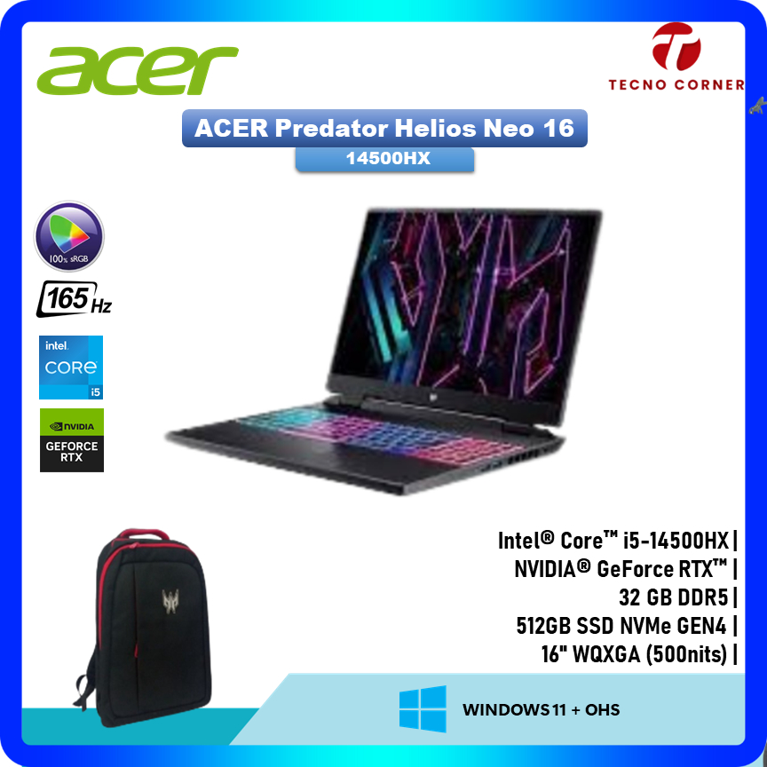 ACER PREDATOR HELIOS NEO 16 I5 14500HX RTX4060