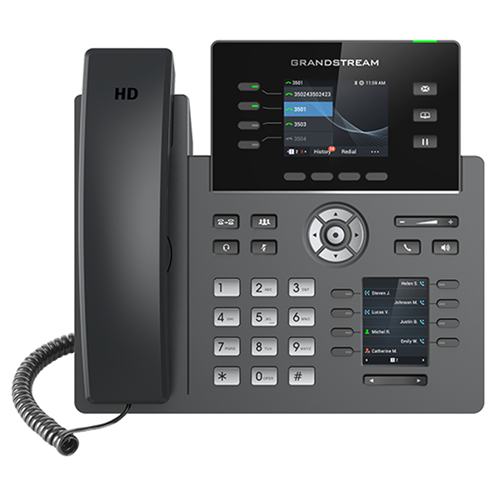 WiFi IP Phone Grandstream GRP2614 - Support PoE & Gigabit - Termasuk Adaptor