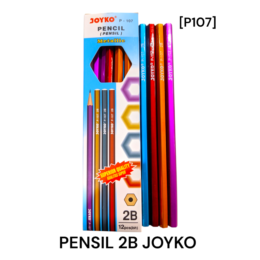 

PENSIL 2B JOYKO P-107 METALIK (LUSINAN)