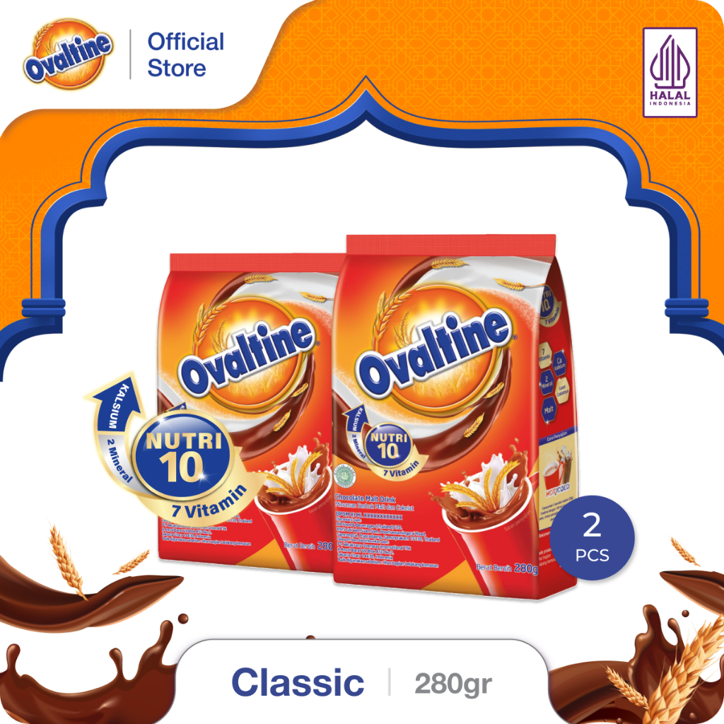 

OVALTINE Classic Susu Bubuk Coklat 280g x 2 Bag