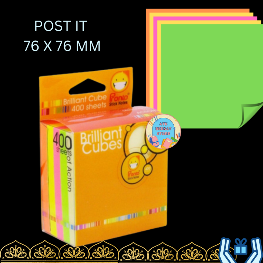 

Ay00! [1 pack] post it memo 5 warna Pronto sticky notes