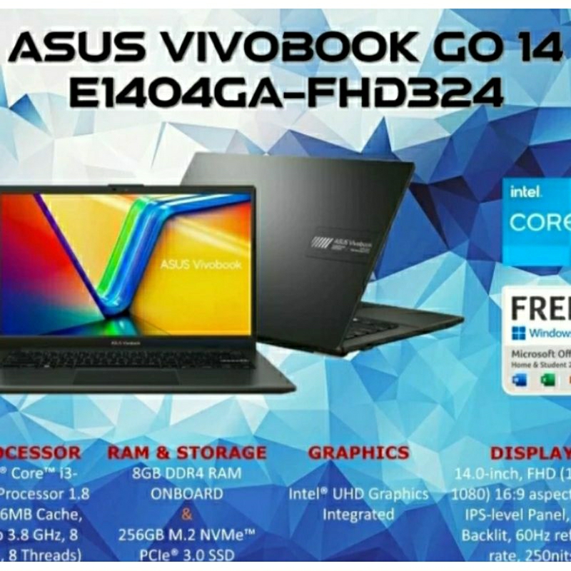 laptop asus e1404g core i3 n305