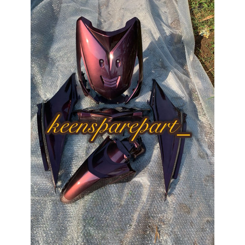 cover body full halus honda beat karbu tahun 2008-2012 hitam lembayung merah