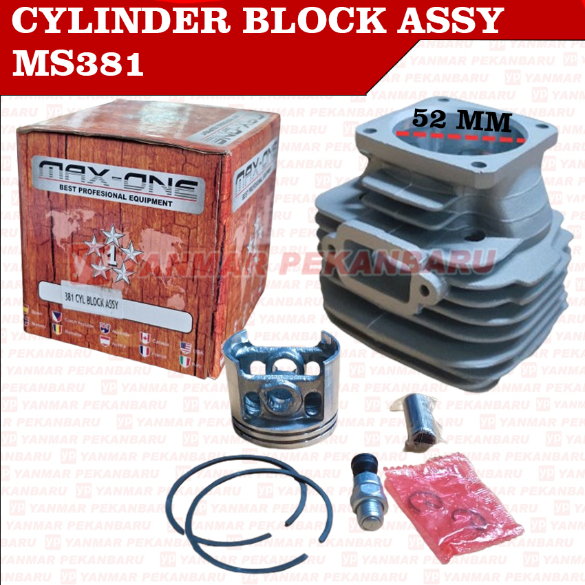 MS381 381 038 Cylinder Block Blok Komplit Mesin Chainsaw Senso Sinso M1