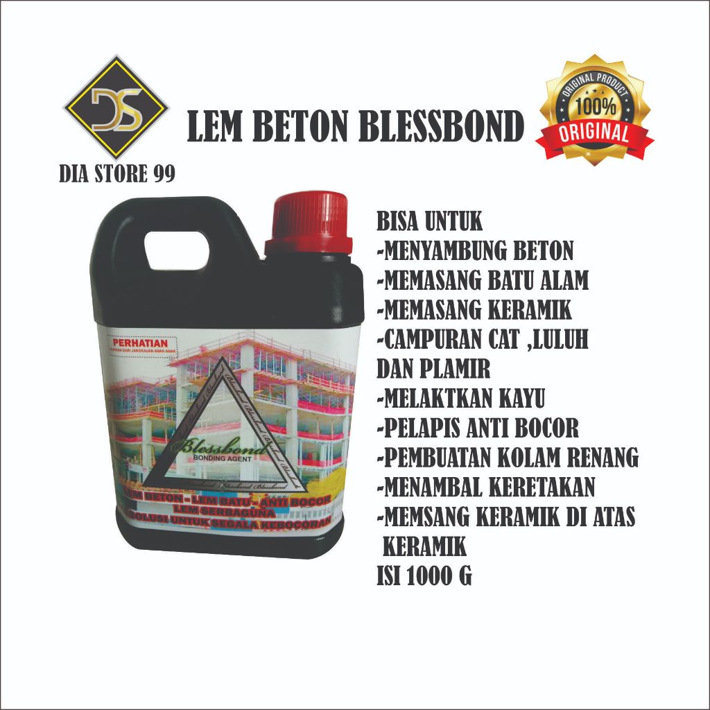 blessbond lem beton penyambung beton cor dan keramik campuran luluh anti bocor lem kayu
