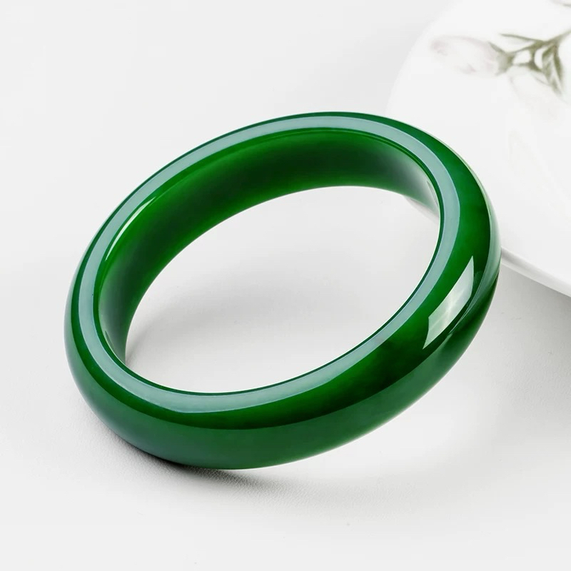 GELANG GIOK WANITA GELANG GIOK ASLI CHINA ELEGAN GELANG BATU NATURAL