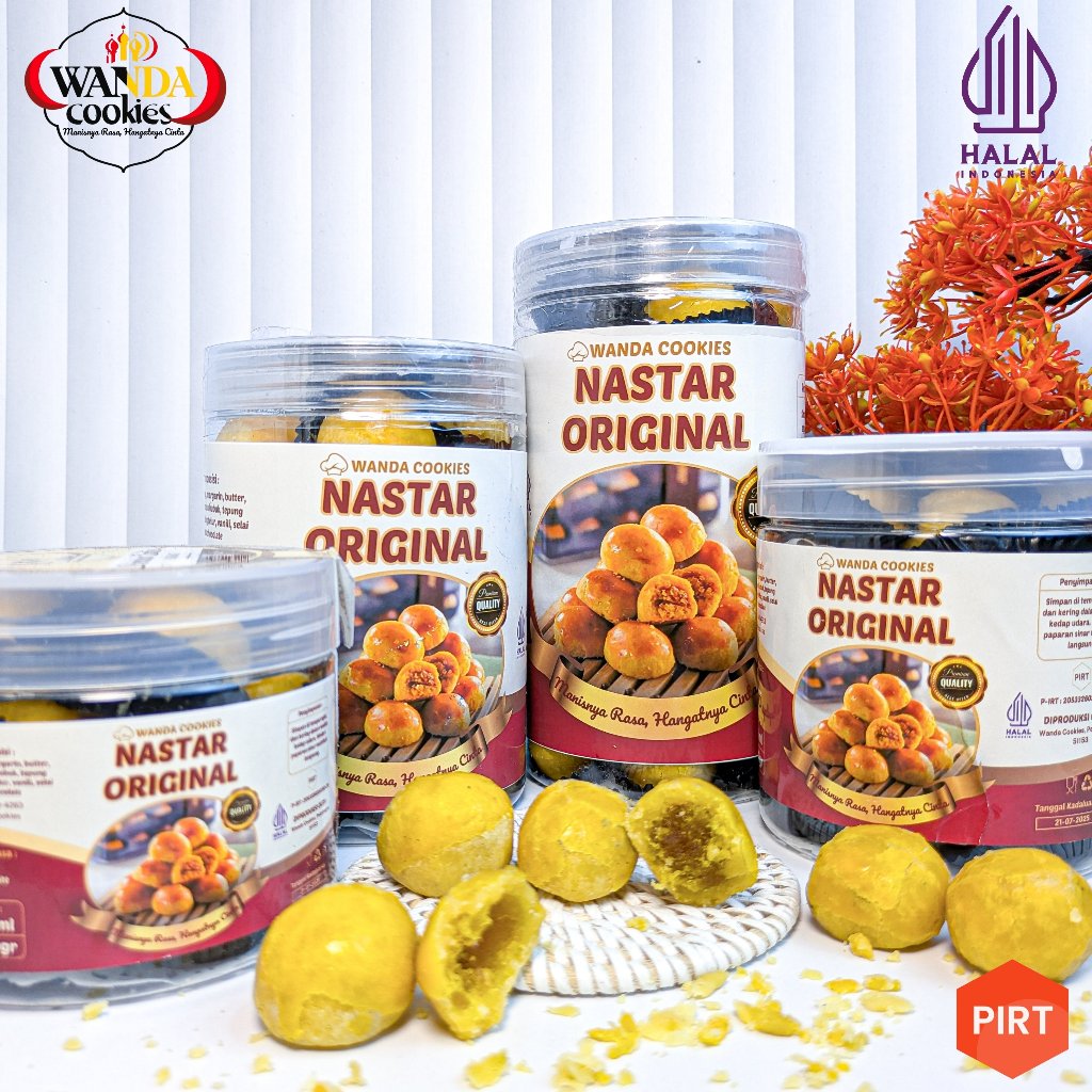 

NASTAR ORIGINAL PREMIUM - Kue Kering Nastar Klasik Isi Selai Nanas Asli Lumer di Mulut Wanda Cookies