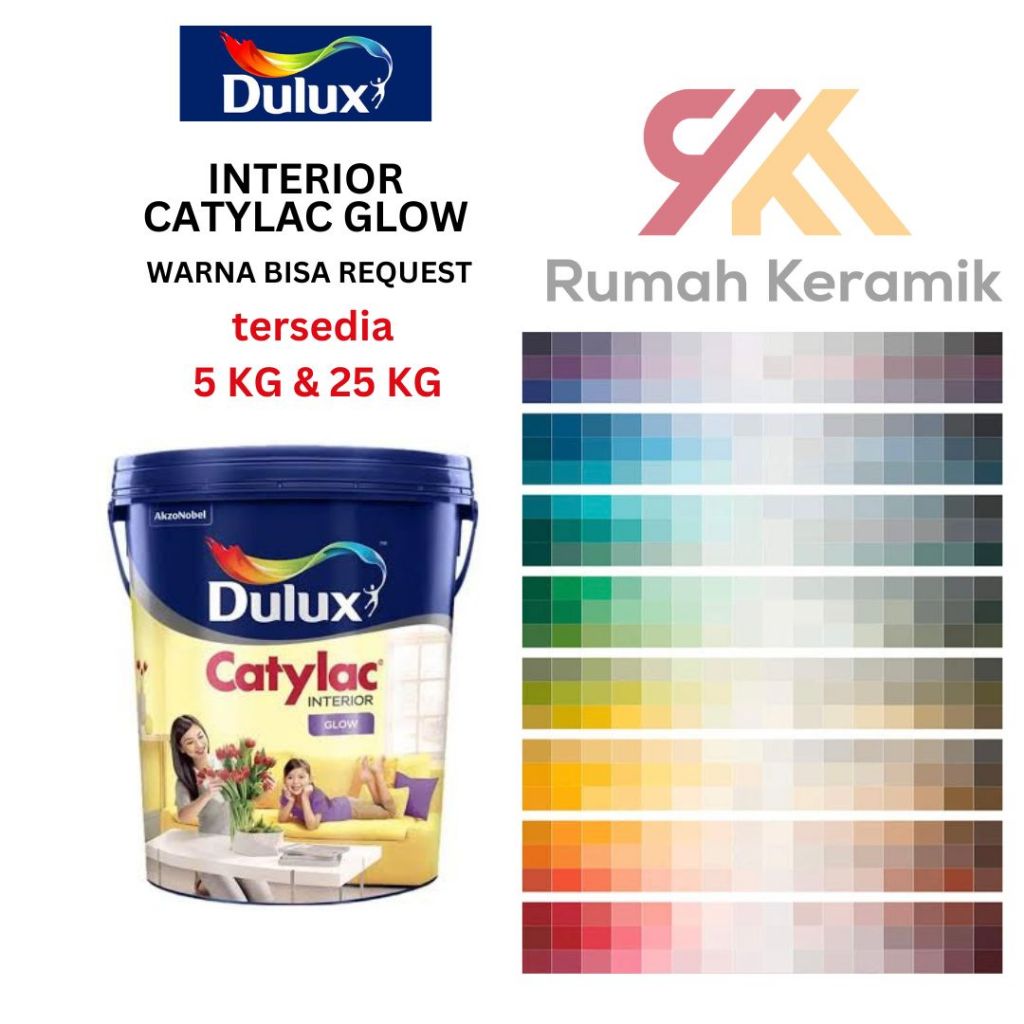 CATYLAC INTERIOR GLOW Dulux Interior Paint 5 KG & 25 KG L | Cat Tembok Dinding Interior MATT DOFF  /